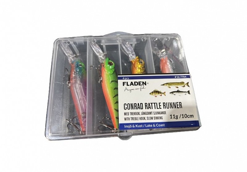 Fladen Sada Woblerov Conrad Rattle runner 4pack